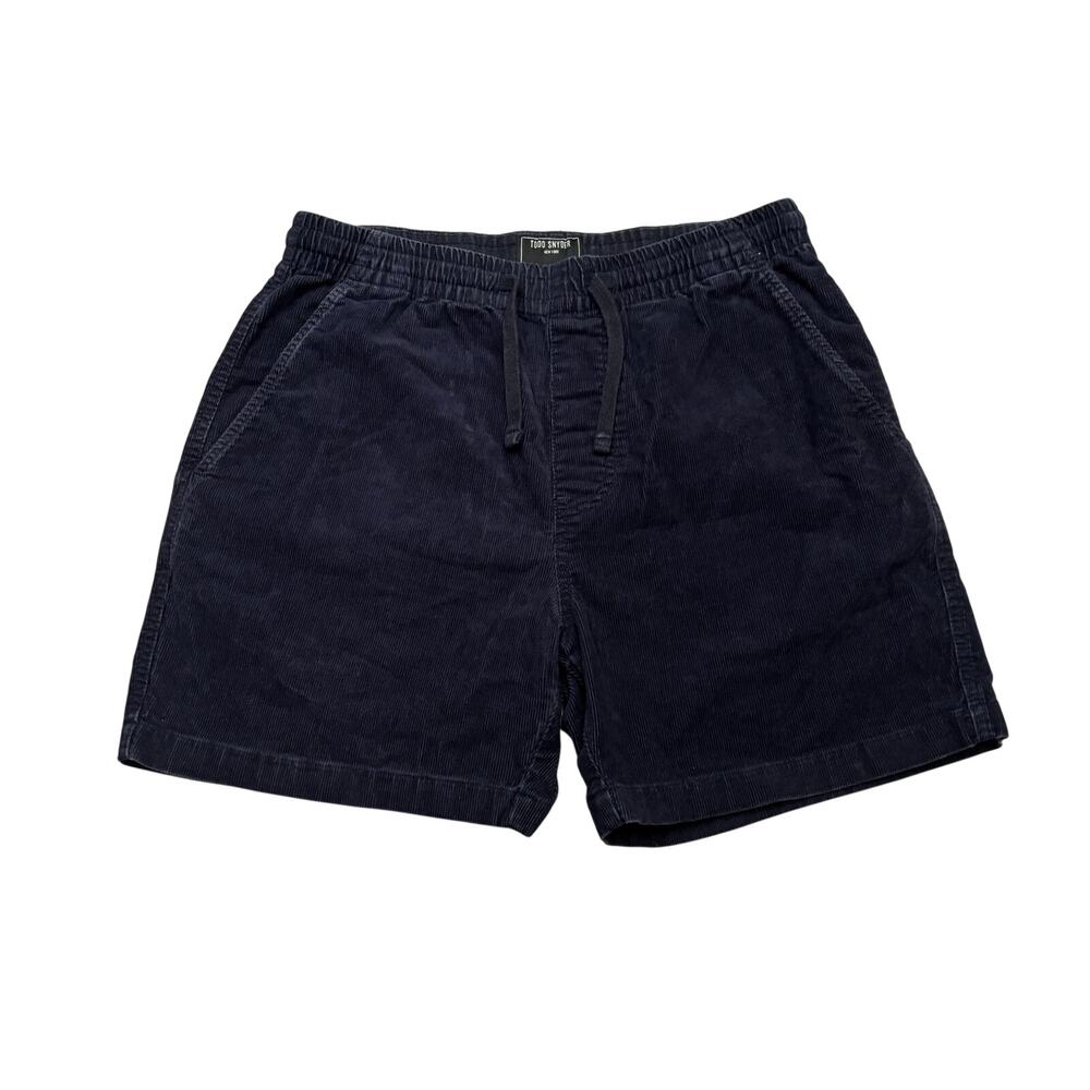Todd Snyder 5" Corduroy Weekend Shorts Men's Small Navy Luxury Resort